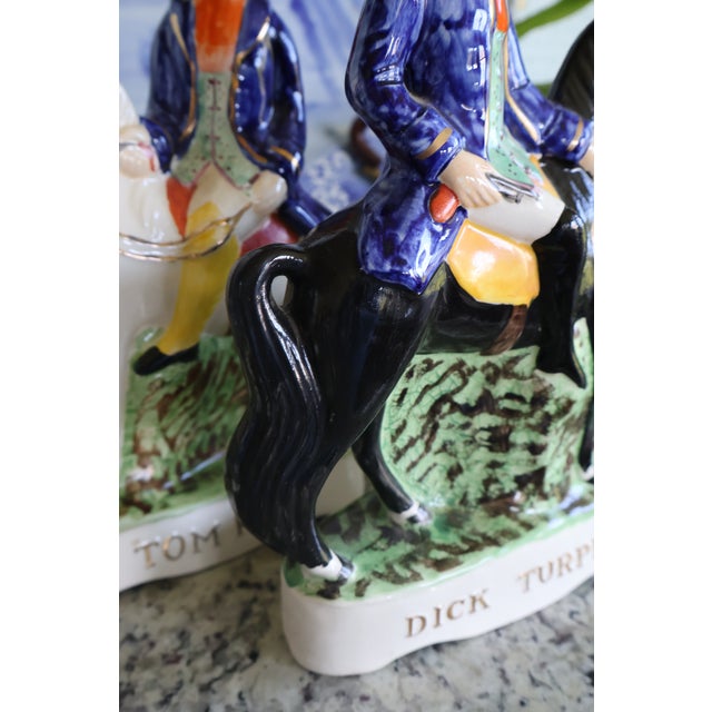 1960s Staffordshire-Style Dick Turpin & Tom King Figures – Pair For Sale - Image 16 of 18