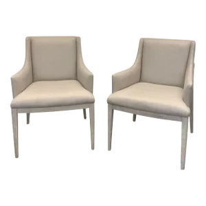 Theodore Alexander Organic Modern Valeria Arm Chairs- a Pair