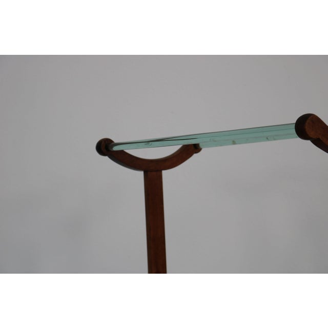 Brown Freestanding Towel Rack in Wood with Glass Rods, 1920s For Sale - Image 8 of 18