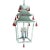 1960s Painted Metal Pagoda Lantern With Silk Tassels For Sale