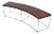 1970s Milo Baughman Thayer Coggin Curved Sofa Console Table Bench For Sale