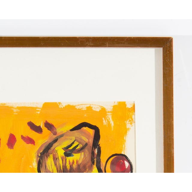 1950s 1959 Abstract Painting on Paper by Harry Hilson For Sale - Image 5 of 8