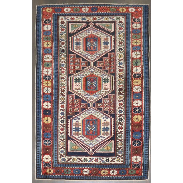 Late 19th Century Shirvan Caucasian Rug Details rug no. j4576 size 3' 9" x 5' 5"