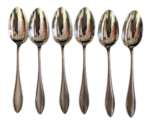 Vintage Alekio Ms Silverplate Table Spoons- Set of 6
