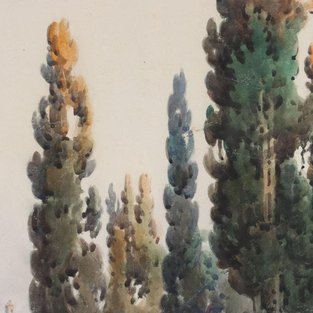 Angelos Giallinas, Landscape, Watercolor For Sale - Image 5 of 8