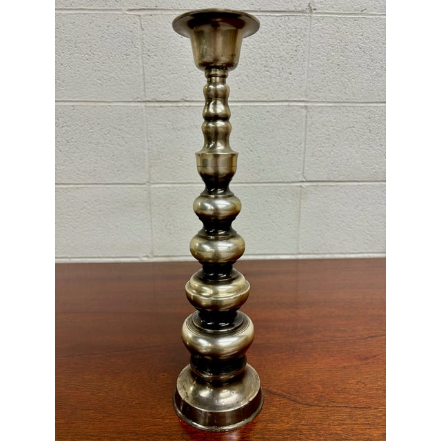 This is a gorgeous vintage 15” candlestick holder. Dimensions: - 4 in wide - 4 in deep - 15 in tall
