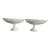 1950s Milk Glass Footed Centerpiece, Pair For Sale