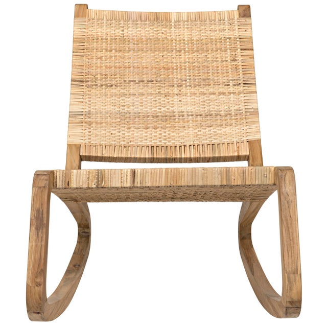 Peeled rattan and naturally finished teak are expertly handcrafted into this rocking and rockin' chair designed for every...