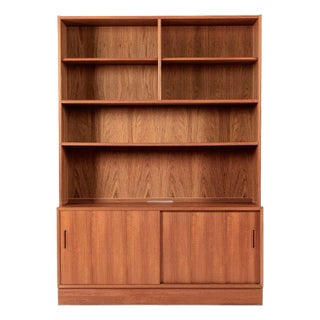 Mid Century Danish Teak Bookcase, 2 Matching Cabinets Available For Sale
