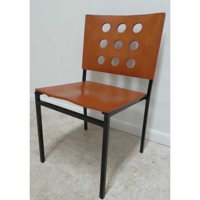 1990s Michael Graves Design Kron Prototype Stack Concept Side Chair Round Pilon A For Sale In Philadelphia - Image 6 of 11