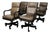 2010’s Hancock & Moore Leather Executive Office Desk Chairs - Set of 4 For Sale