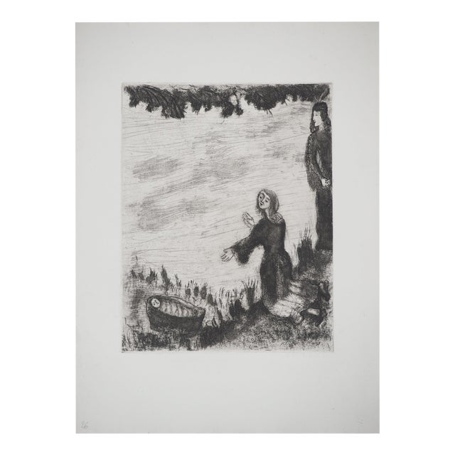 Marc Chagall, Moses Saved from the Waters, Original Engraving For Sale