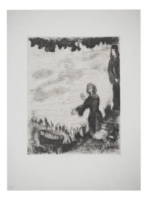 Marc Chagall, Moses Saved from the Waters, Original Engraving