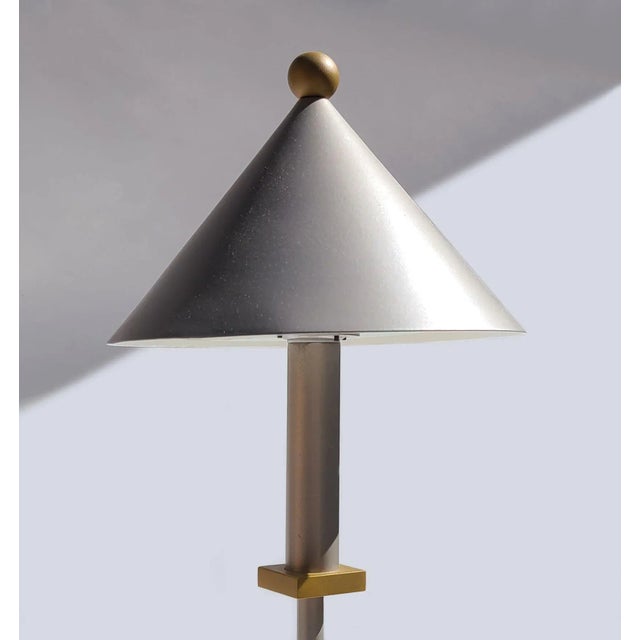 Postmodern Pair of Postmodern Robert Sonneman Conical Memphis Table Lamps for Kovacs For Sale - Image 3 of 11