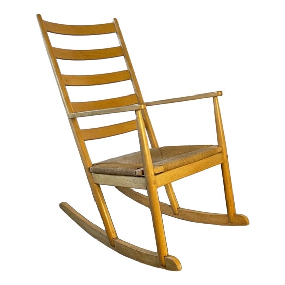 Mid-Century Rocking Chair in the style of Hans Wegner For Sale
