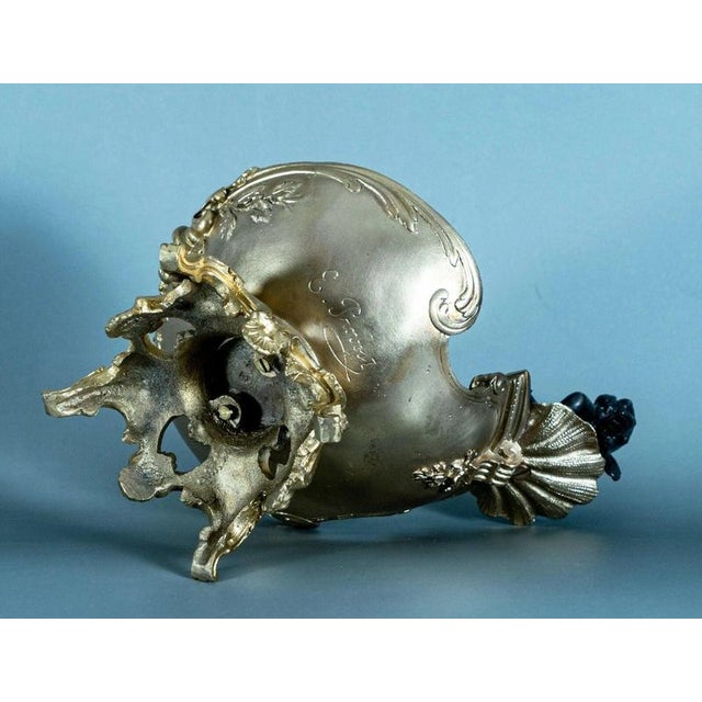 Metal Antique Gilt Bronze Rococo Tazza with Cherub by E. Provest, 1900 For Sale - Image 7 of 8