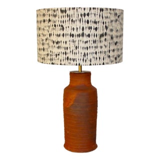 Table Lamp with Fabric Lampshade For Sale