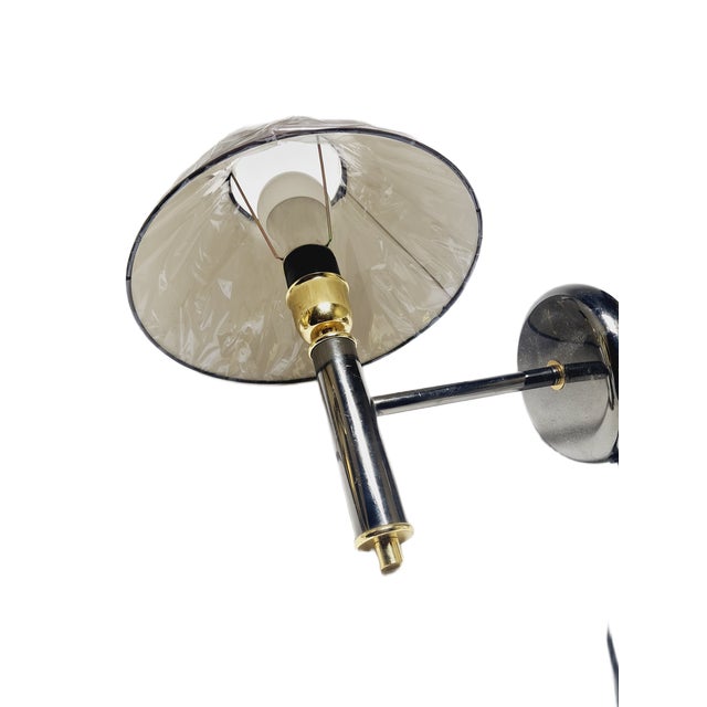 Blue Art Deco Wall Lamp, Poland, 1980s For Sale - Image 8 of 15