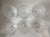 A sophisticated set of six signed Lenox crystal goblets featuring an elegant frosted optic ribbed motif paired with...