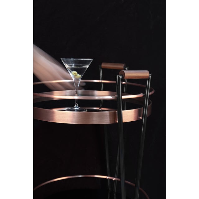 Black Crossroads Bar Cart by Porus Studio For Sale - Image 8 of 10