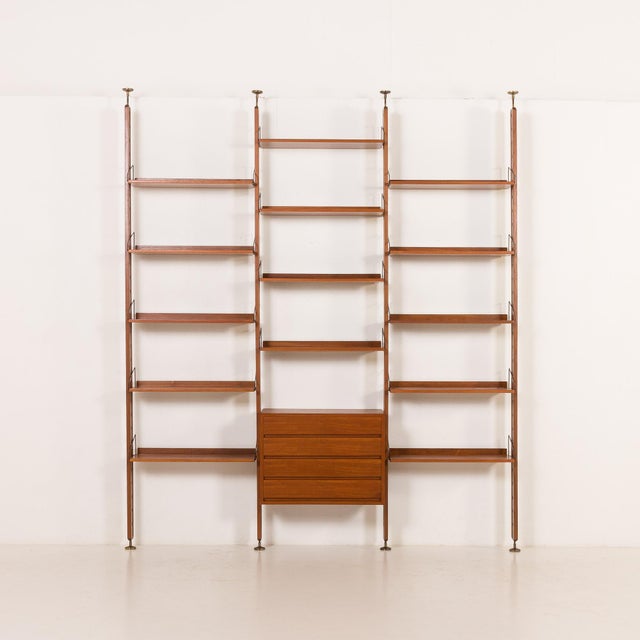Mid-Century Modern Italian Teak Wall Unit, 1960s For Sale - Image 6 of 16