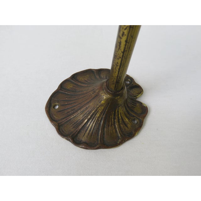 Art Nouveau Brass and Frosted Glass Sconces, Set of 2 For Sale - Image 12 of 18