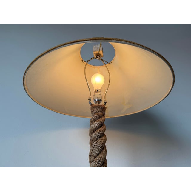 Vintage Audoux Minet Style Coastal Organic Sculptural Rope Knot Floor Lamp For Sale In Miami - Image 6 of 17