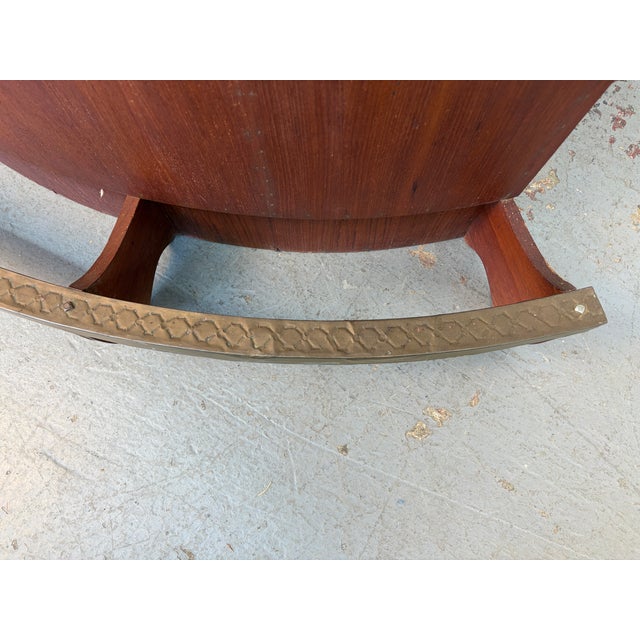 Mid 20th Century Modern Tufted Vinyl and Brass Dry Bar For Sale - Image 15 of 15