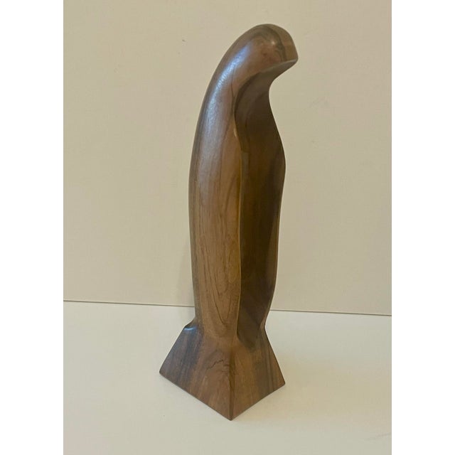 Abstract Vintage Madonna Modernist Abstract of the Virgin Mary Sculpture From Brazilian “Ipe” Iron Wood For Sale - Image 3 of 9