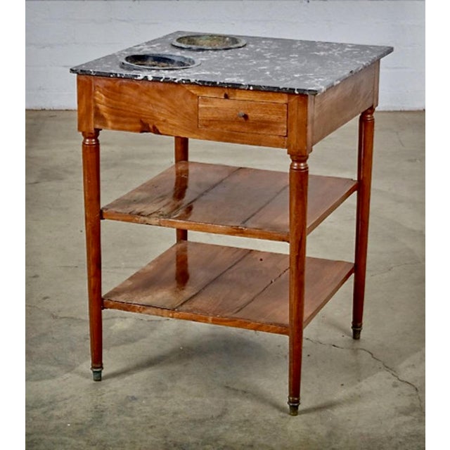 French Louis XVI Walnut Refraichissoir/Wine Table For Sale - Image 3 of 3