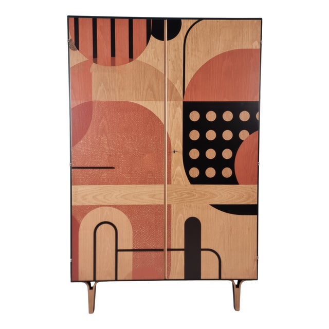 Vintage Wardrobe in Ash, 1970s For Sale