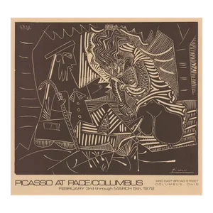 1972 Pablo Picasso 'Luncheon on the Grass' Cubism Brown USA Lithograph