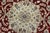 Red Fine Nain Rug 3’4” X 4’10” Red Wool/Silk Wool Traditional Hand-Knotted Carpet For Sale - Image 8 of 12
