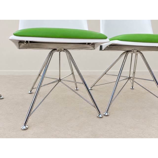 Set of 6 Matching Source International Artifakt Chairs - MCM Design, New Vinyl For Sale - Image 12 of 12