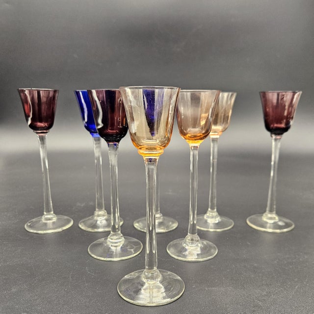 Art Nouveau Liqueur Glasses, 1910s, Set of 6, in Flawless conditions. Designed 1890 to 1919