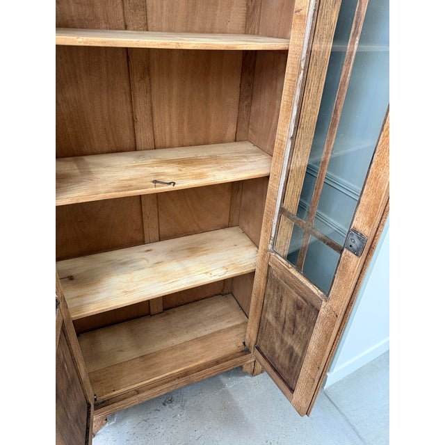 Parisian Art Deco Oak Display Cabinet, 1930s For Sale - Image 11 of 12