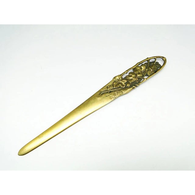 Metal Art Nouveau French Figurative Letters Knife, 1890s For Sale - Image 7 of 7