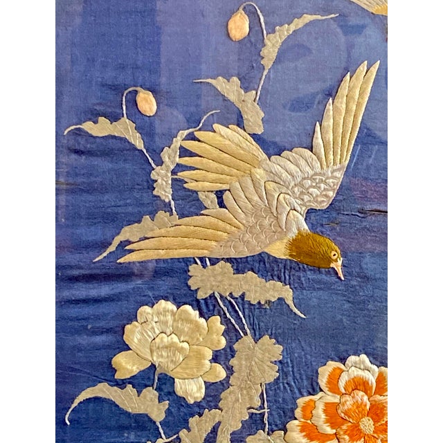 Oriental Chinese Embroidery Wall Hanging, Framed Chairish