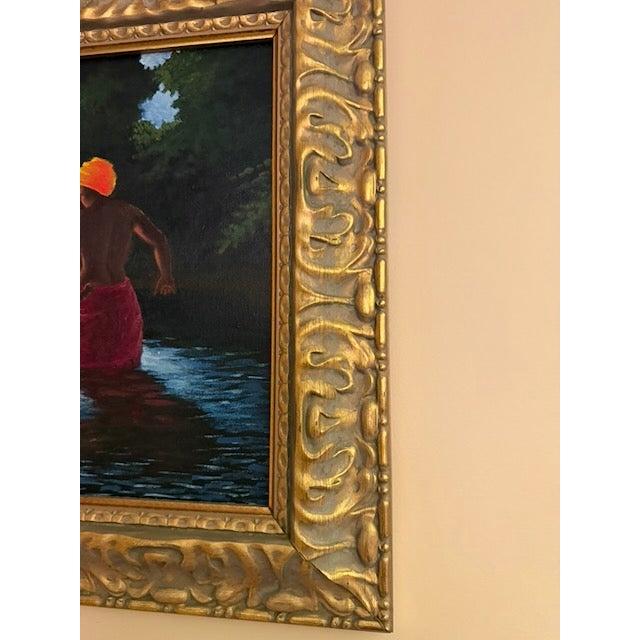 2000 - 2009 2002 Ricardo Jaramillo_ "Perdiendo El Miedo"_Panamanian Figurative Painting For Sale - Image 5 of 7