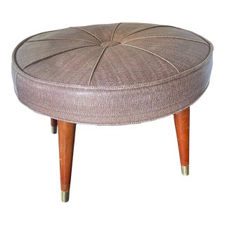 Mid Century Modern Small Ottoman Foot Stool For Sale
