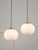 Mid-Century Modern Italian Pendant Lamp in Brass and Opaline For Sale - Image 4 of 15
