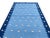Sky Blue Handmade Cotton Natural Vegetable Dyed Reversible Sky Blue Orange Star Rug Dhurrie - 10'x14' For Sale - Image 8 of 12