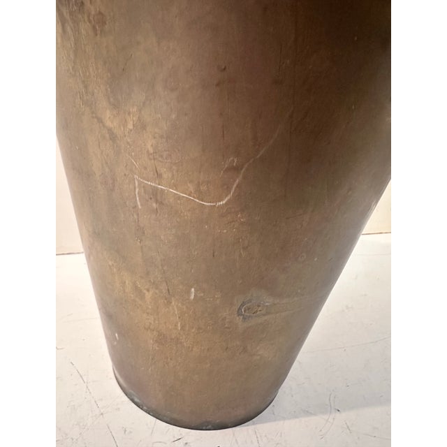Brass Vintage Brass Vessel With Dolphin Handles For Sale - Image 8 of 11