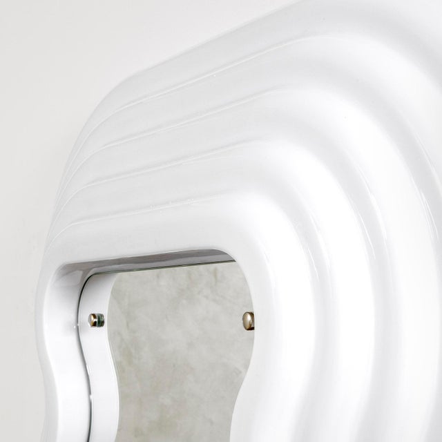 Glass Vintage Mirror by Ettore Sottsass for Poltronova, 2010s For Sale - Image 7 of 8