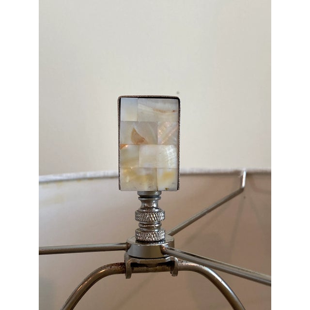 2010s Allison K West Mother of Pearl Thumbprints Table Lamp M For Sale - Image 5 of 13