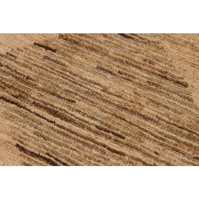 1990s Bohemian Gabbeh Tan/Brown Wool Rug - 8'11'' X 11'6'' For Sale - Image 5 of 10