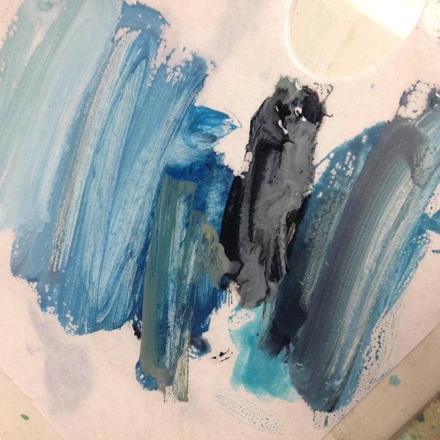 Contemporary "Purple Tide" Abstract Expressionist Monotype Painting For Sale - Image 3 of 7