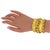 This spectacular Mercedes Robirosa bangle bracelet boasts a massive baroque cuff shape with gilt metal that is all...