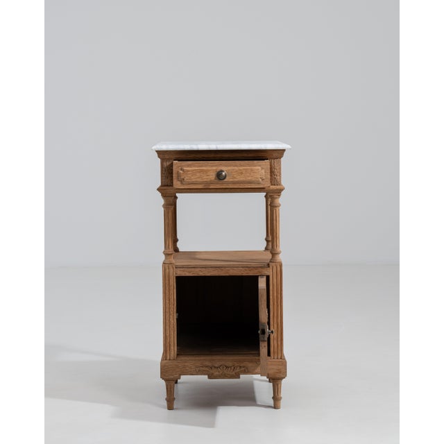 Louis XVI Side Table With Marble Top France Early 1900s For Sale - Image 12 of 13