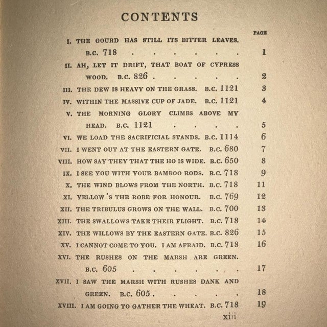 Rare Book Lyrics From the Chinese First Edition, Fourth Impression - 1913 / 1919 For Sale In Houston - Image 6 of 11